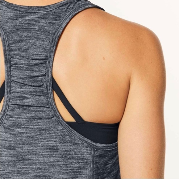 LULULEMON Our Sport Tank Ruched Racerback Scoop Neck Active Workout Tank Top - Picture 4 of 6